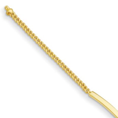 Belk & Co 14K Yellow Gold Hollow 3.5mm ID Curb 7.5 Inch Bracelet