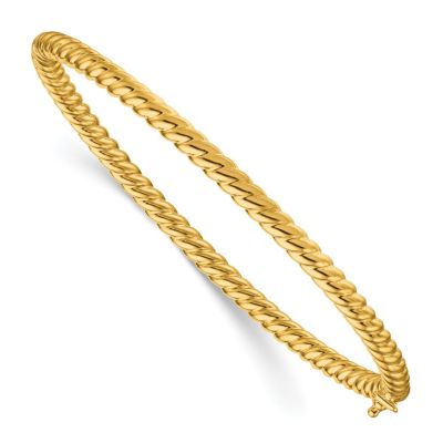 Belk & Co 14K Yellow Gold Rope 3.6mm Slip-on Bangle