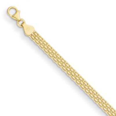 Belk & Co 14K Yellow Gold 5.1mm Bismark 7.5 Inch Bracelet -  540005814VIBR51Y75