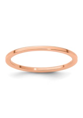 10K Gold 1.2mm Flat Stackable Band