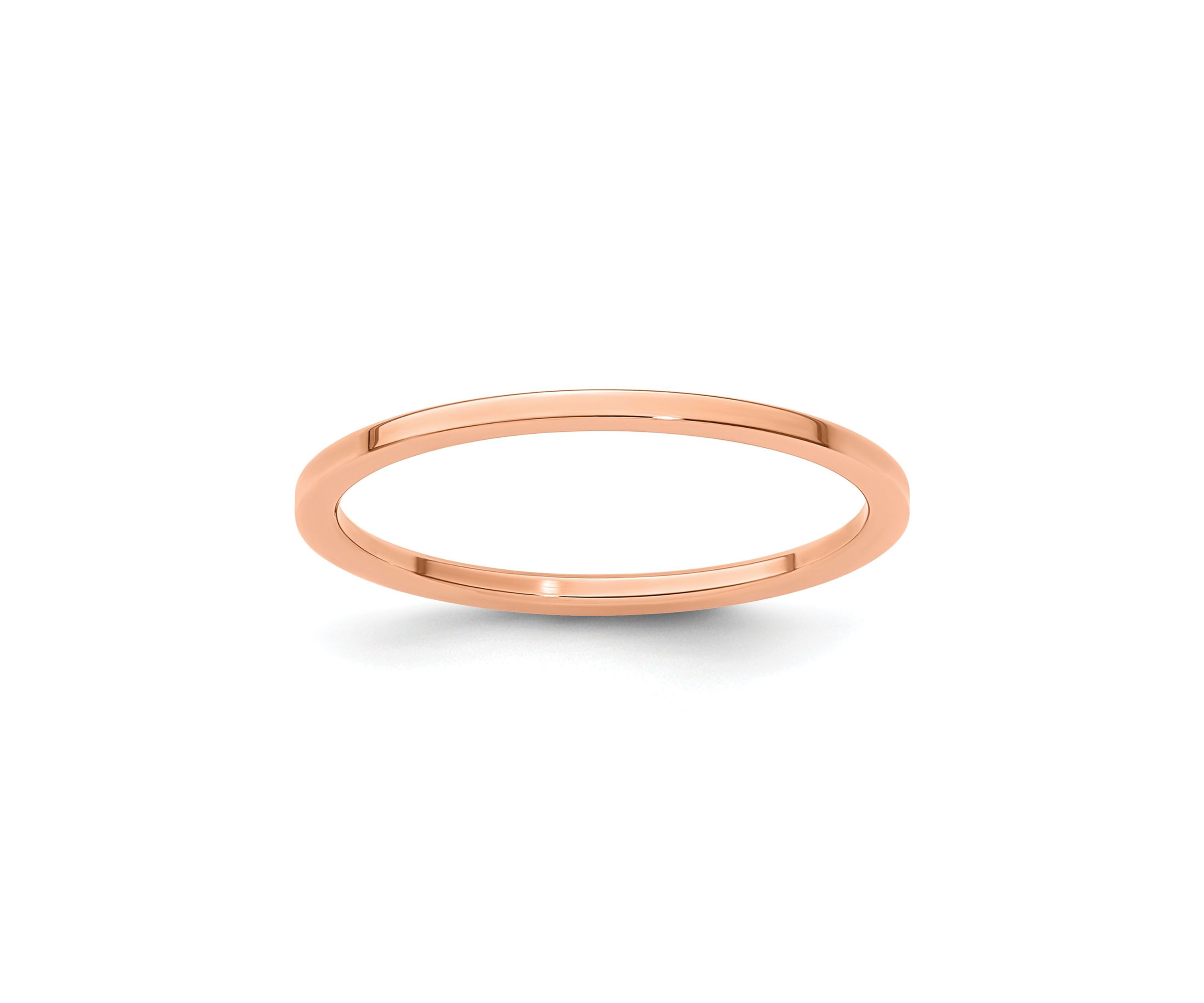 10K Gold 1.2mm Flat Stackable Band