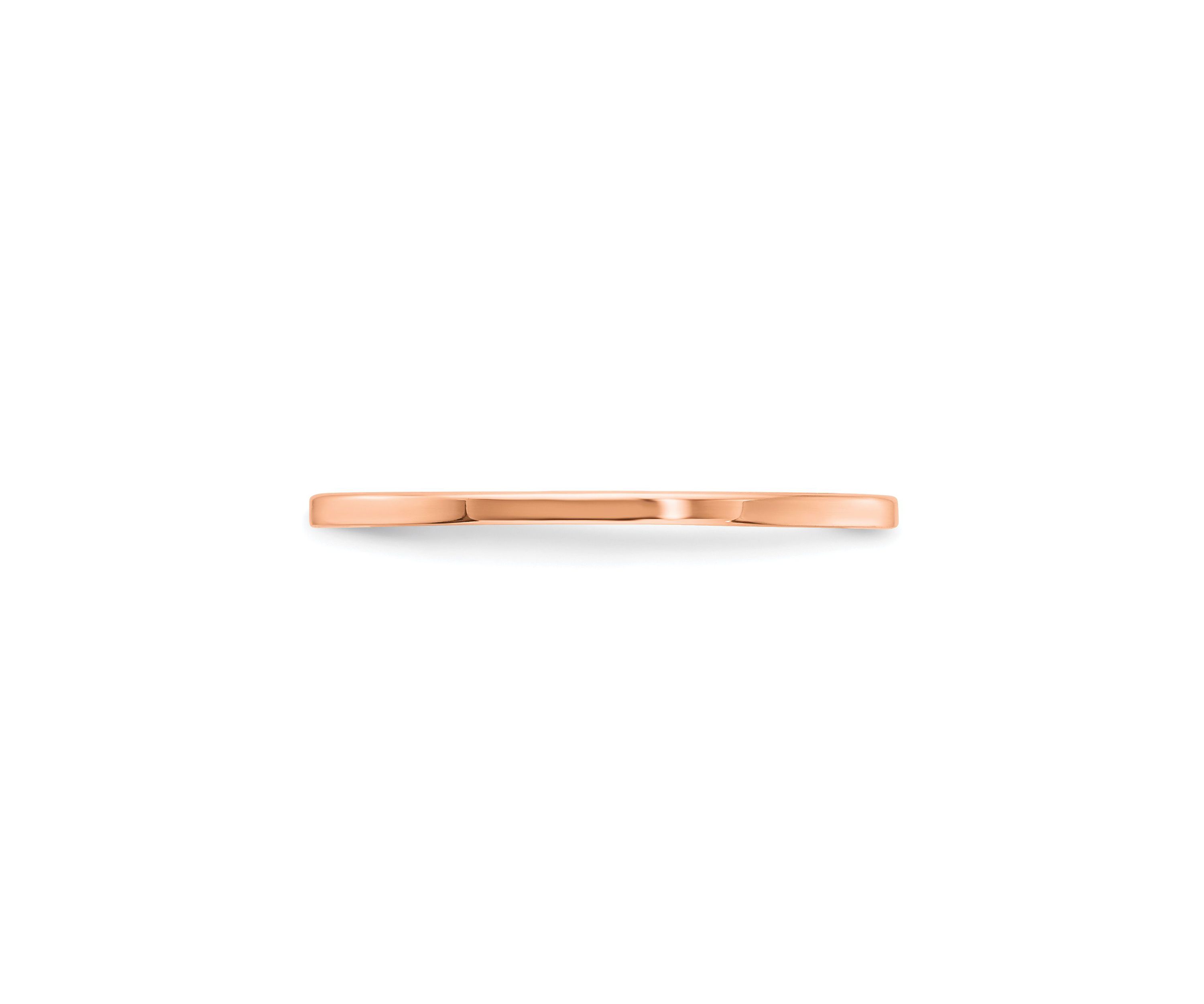 10K Gold 1.2mm Flat Stackable Band