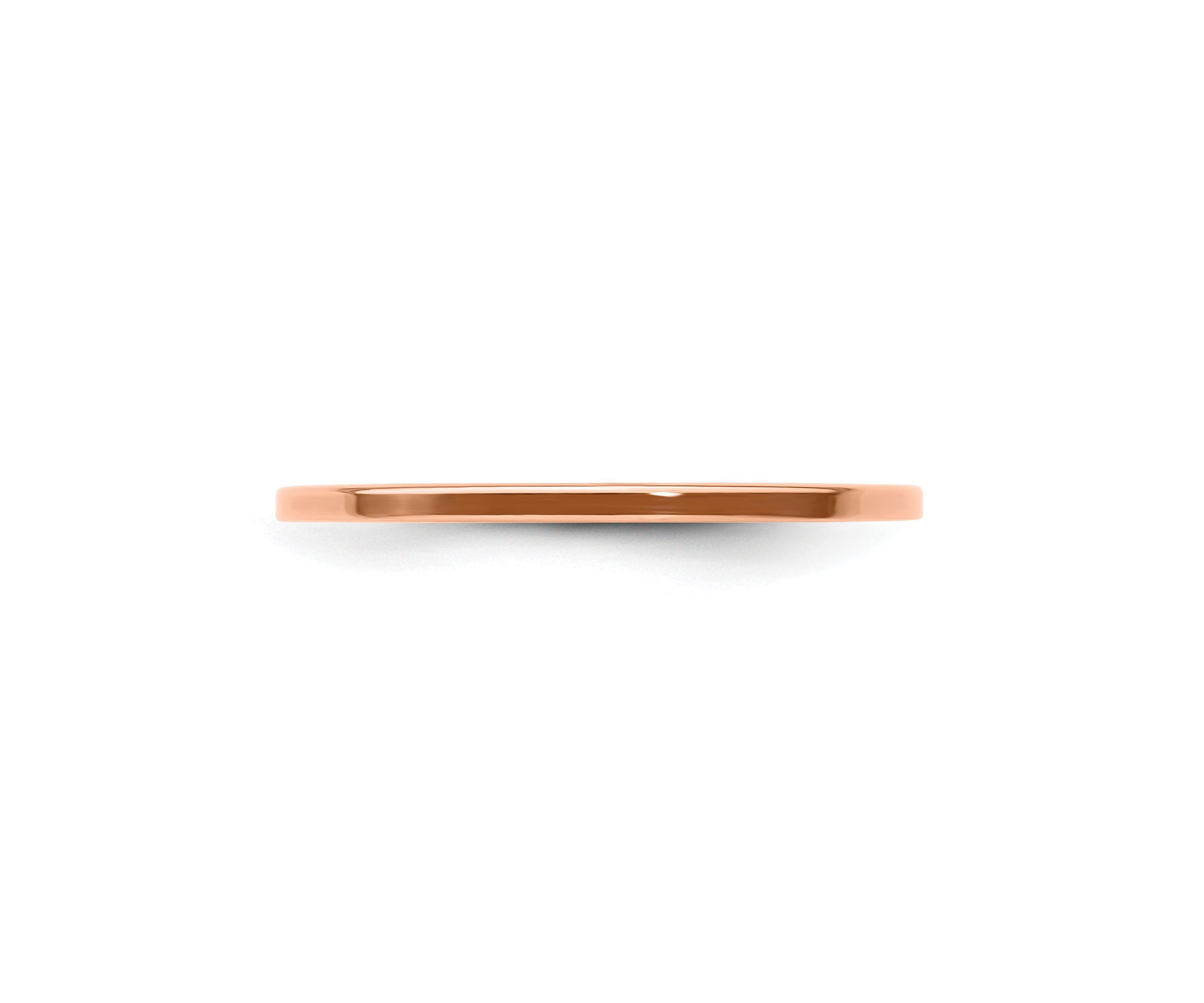 10K Gold 1.2mm Flat Stackable Band