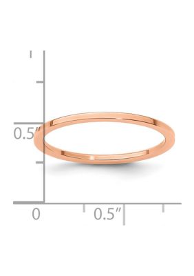 10K Gold 1.2mm Flat Stackable Band