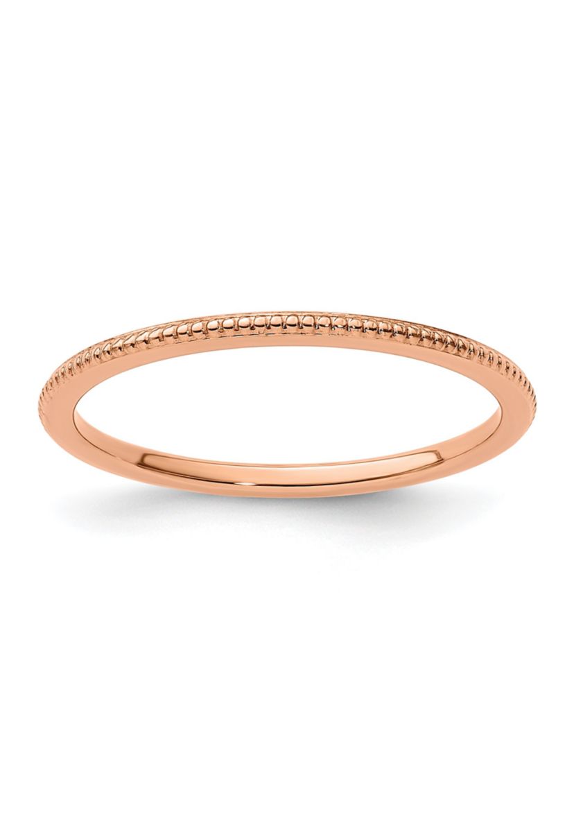 10K Gold 1.2mm Bead Stackable Band