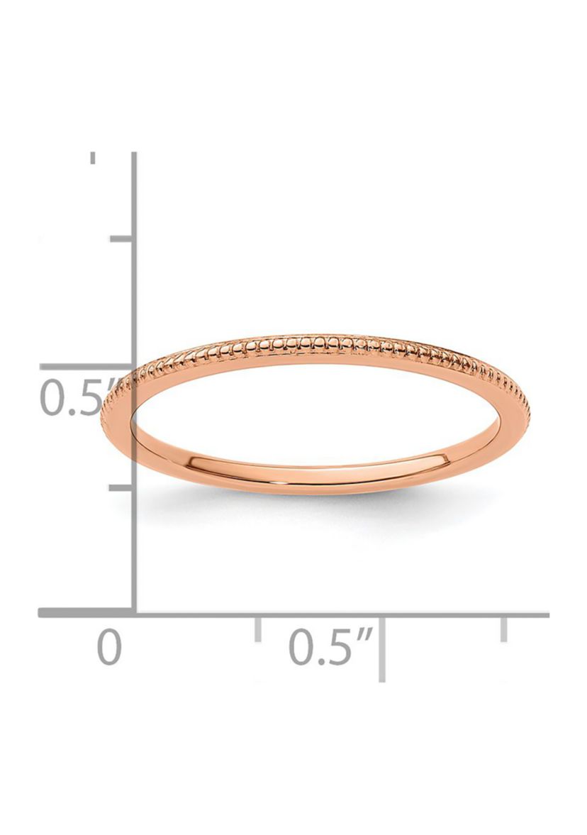 10K Gold 1.2mm Bead Stackable Band