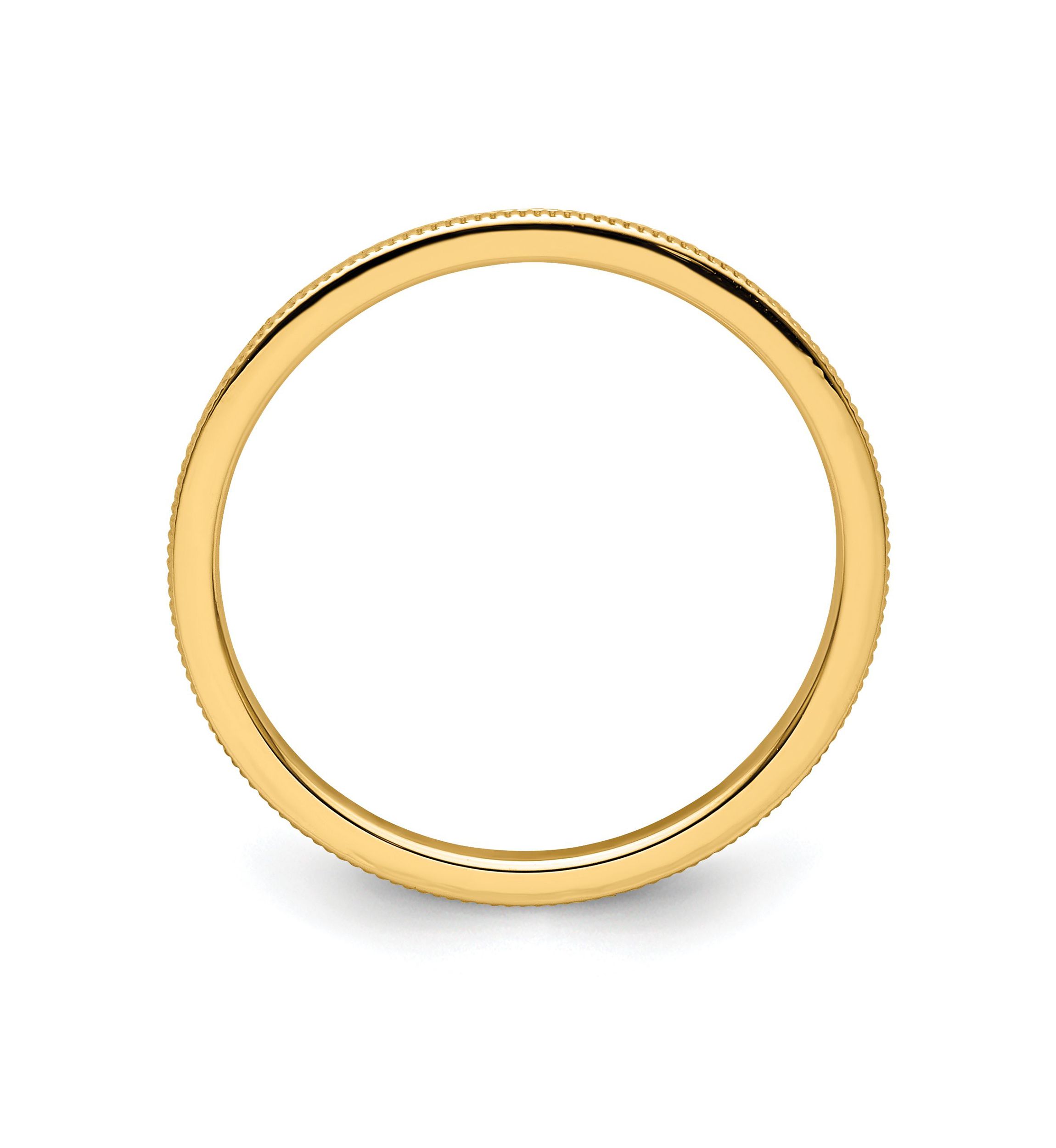 10K Gold 1.2mm Milgrain Stackable Band