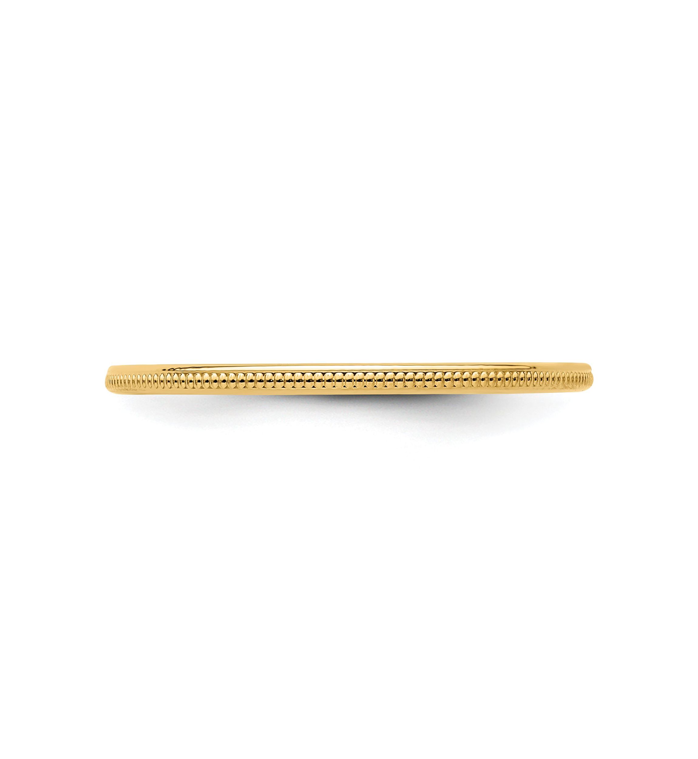 10K Gold 1.2mm Milgrain Stackable Band