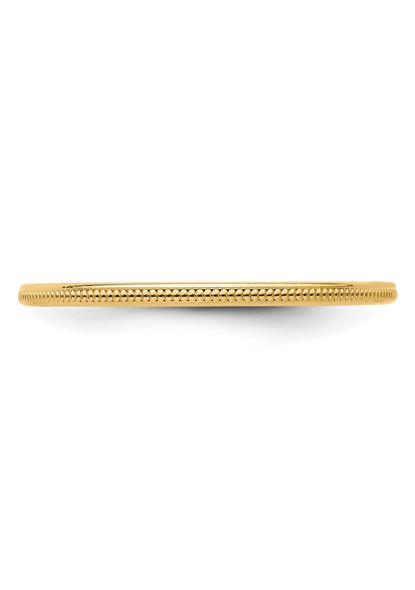 10K Gold 1.2mm Milgrain Stackable Band