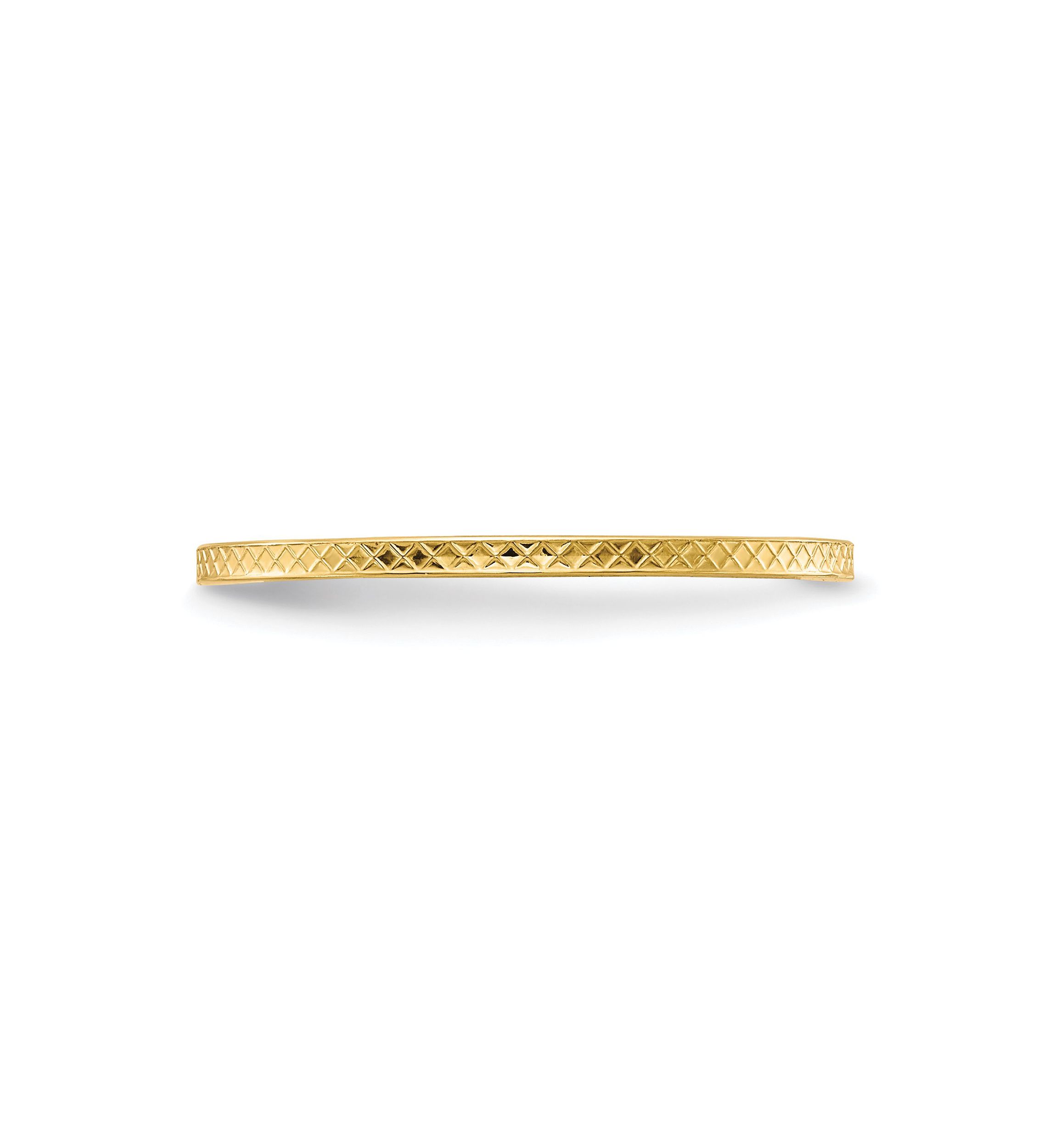 10K Gold 1.2mm Criss-Cross Pattern Stackable Band