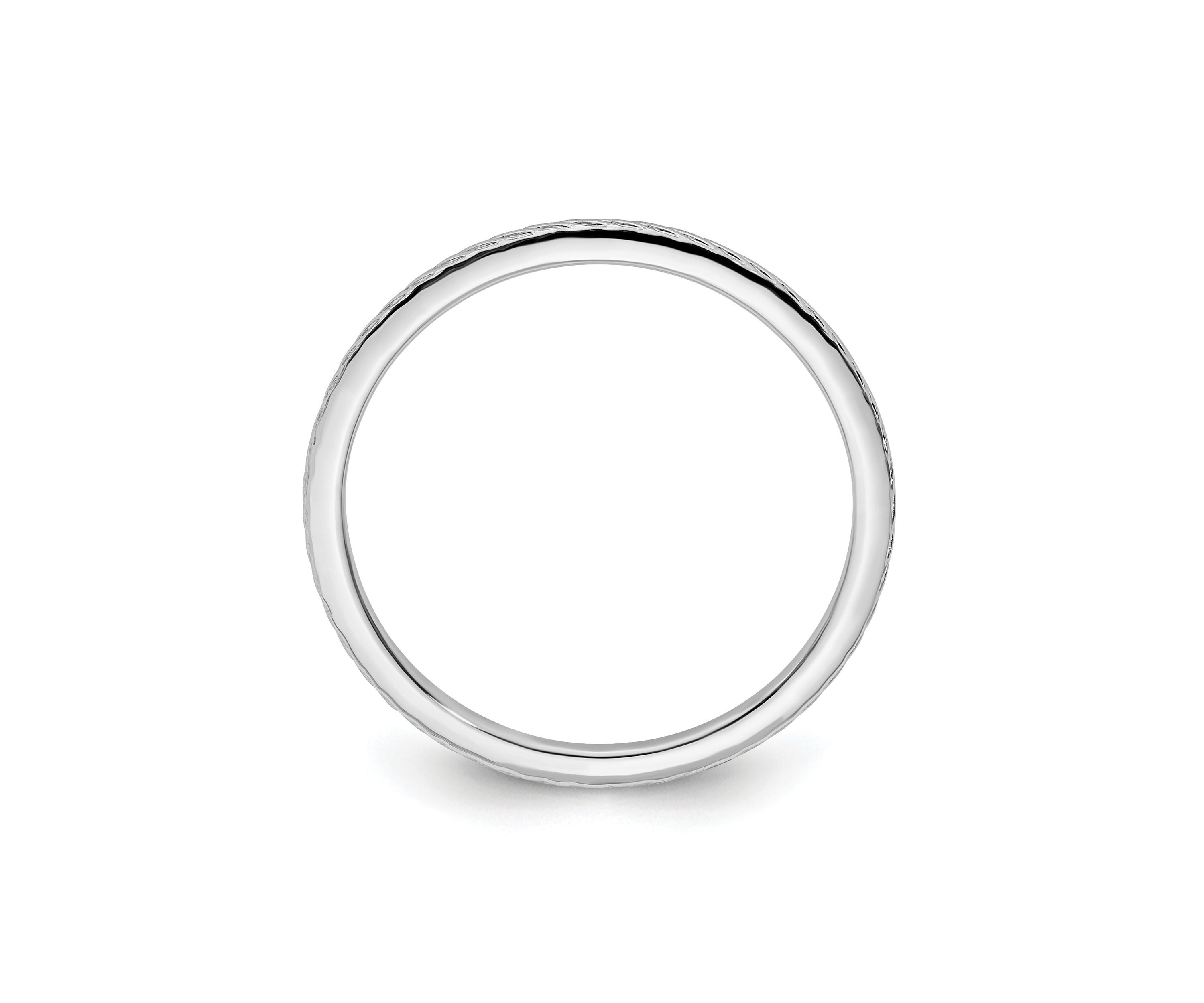 10K Gold 1.2mm Twisted Wire Pattern Stackable Band
