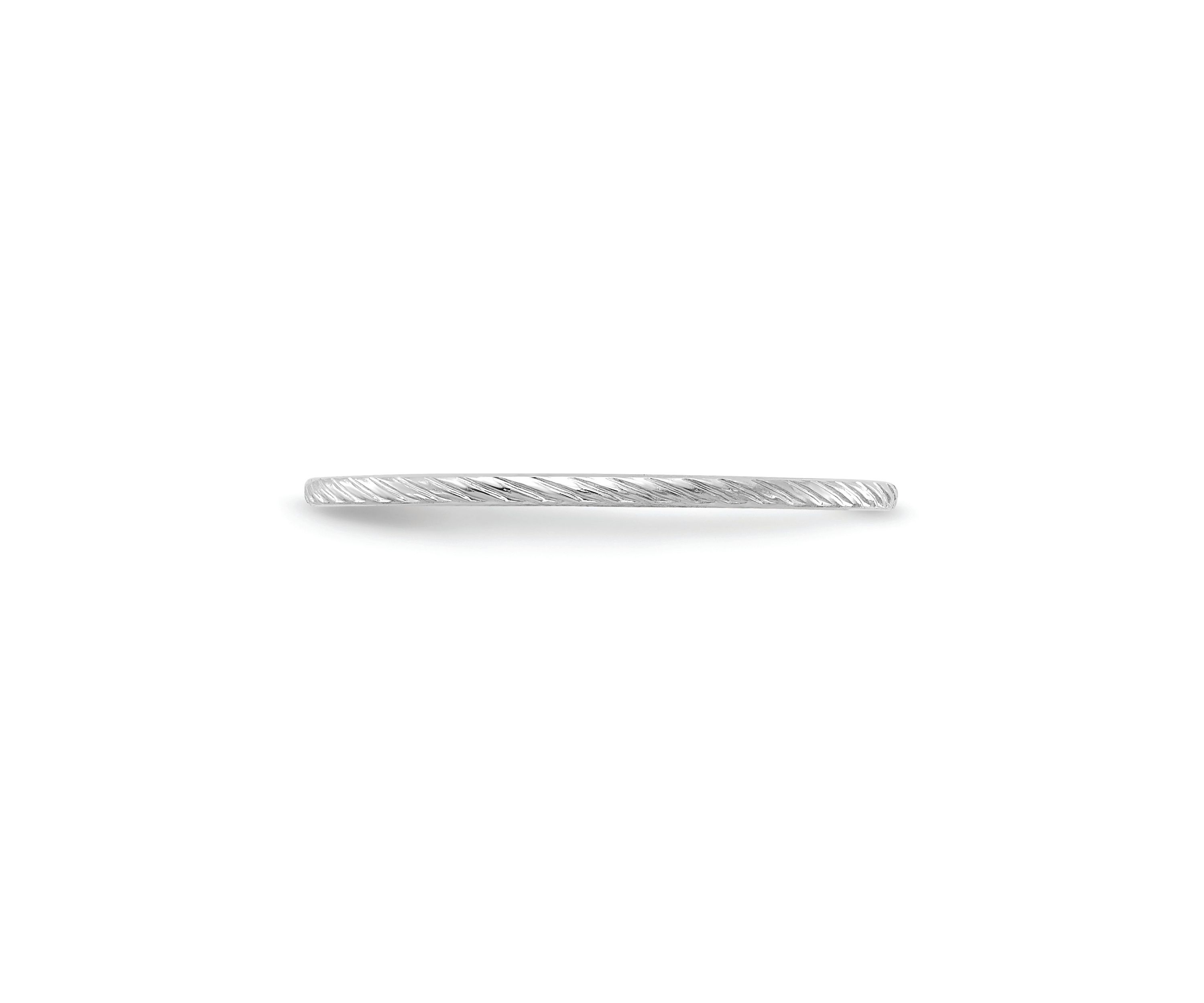 10K Gold 1.2mm Twisted Wire Pattern Stackable Band