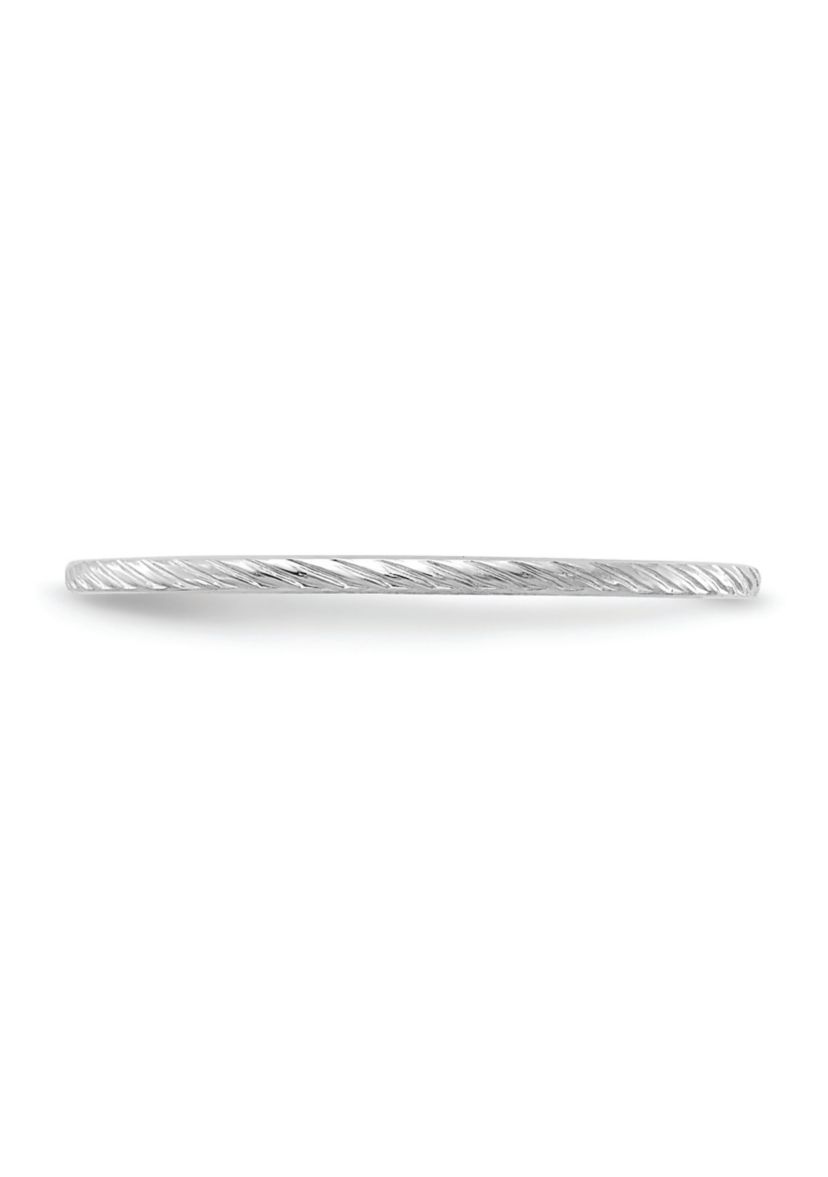 10K Gold 1.2mm Twisted Wire Pattern Stackable Band