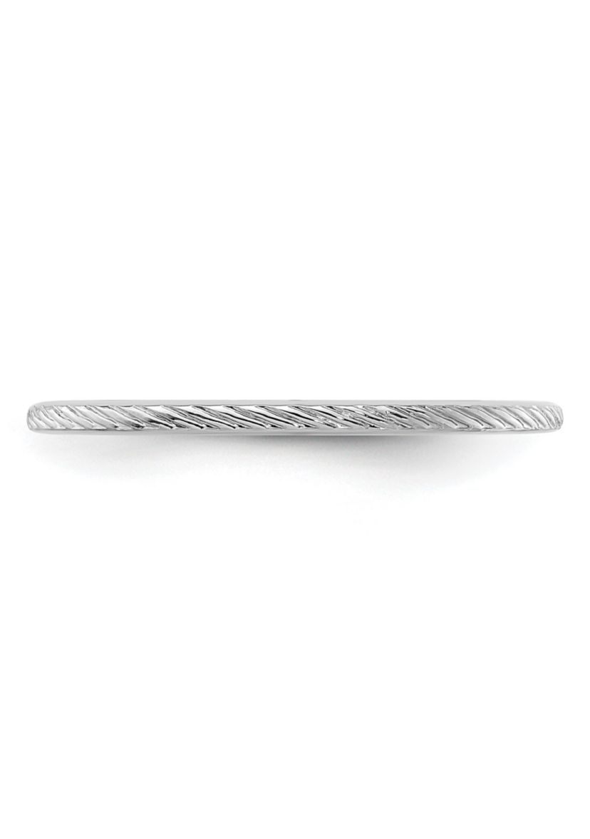 10K Gold 1.2mm Twisted Wire Pattern Stackable Band