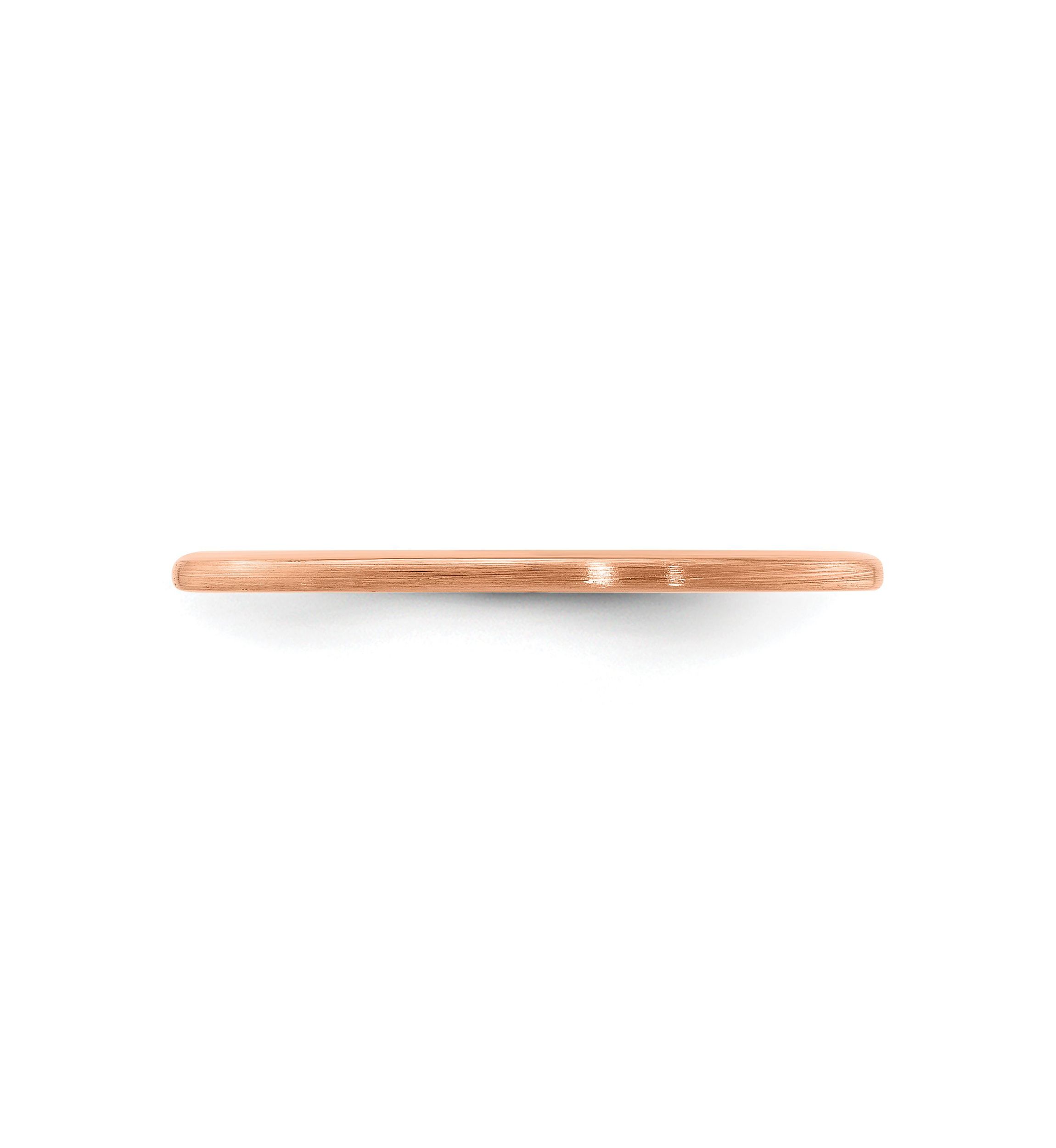 10K Gold 1.2mm Half Round Satin Stackable Band
