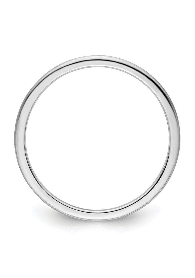 10K Gold 1.2mm Half Round Satin Stackable Band