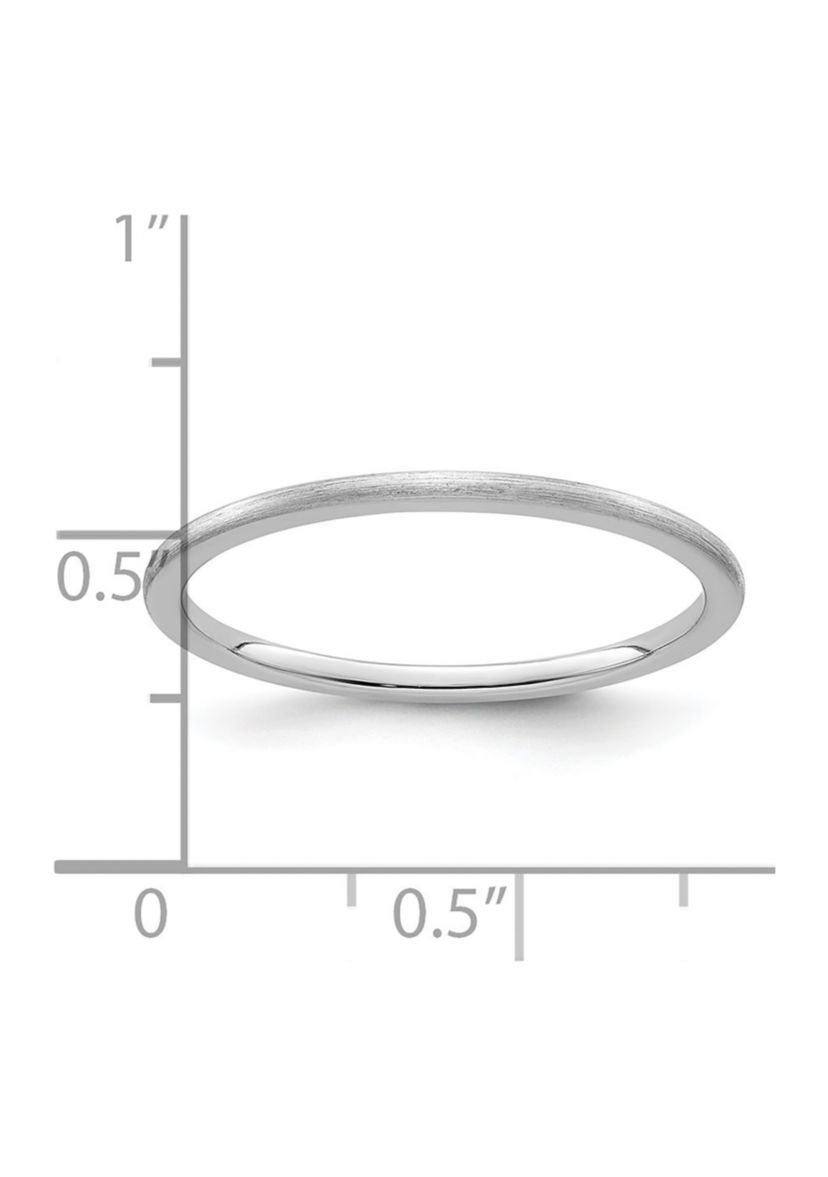 10K Gold 1.2mm Half Round Satin Stackable Band