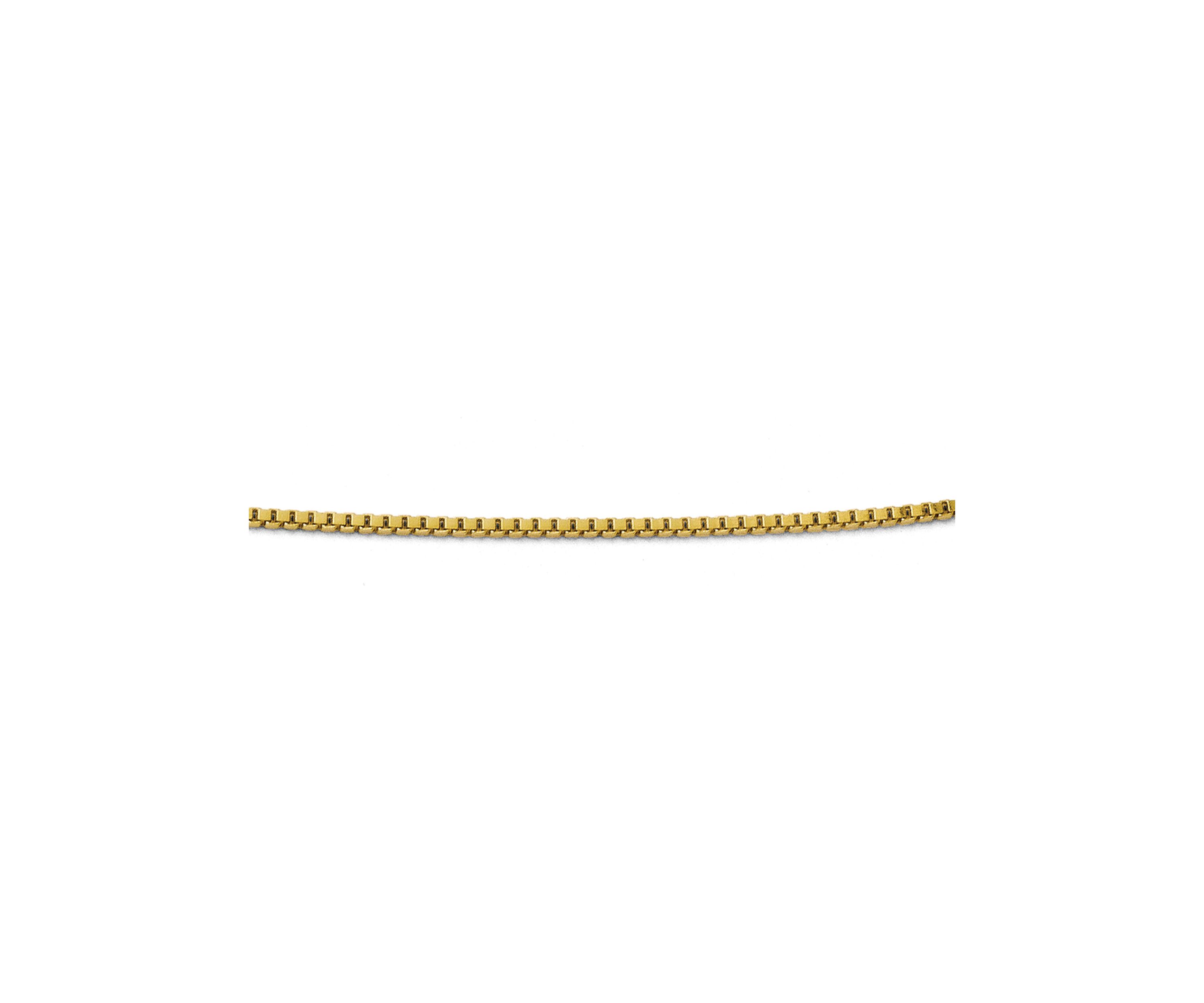 14K Yellow Gold 1 mm Box Adjustable Chain