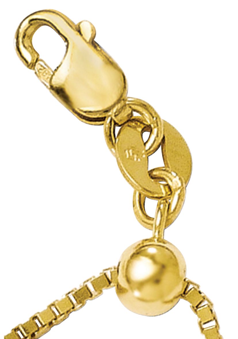 14K Yellow Gold 1 mm Box Adjustable Chain