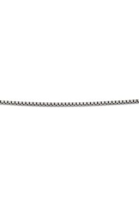 14K White Gold Adjustable Box Chain