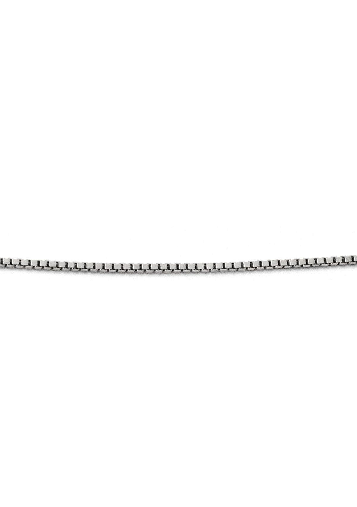 14K White Gold Adjustable Box Chain