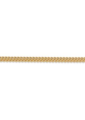 Belk & Co Mens 14K Yellow Gold 3 Millimeter Hollow Franco Chain Bracelet