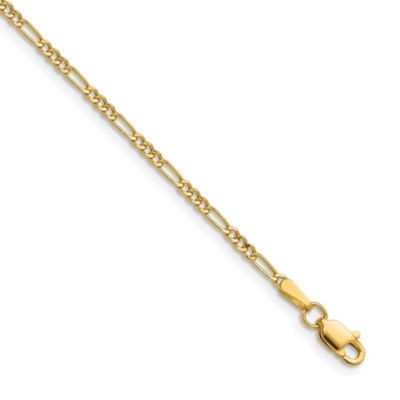 Belk & Co 14K Yellow Gold 1.9mm Semi-solid Figaro Chain Necklace, 18 in