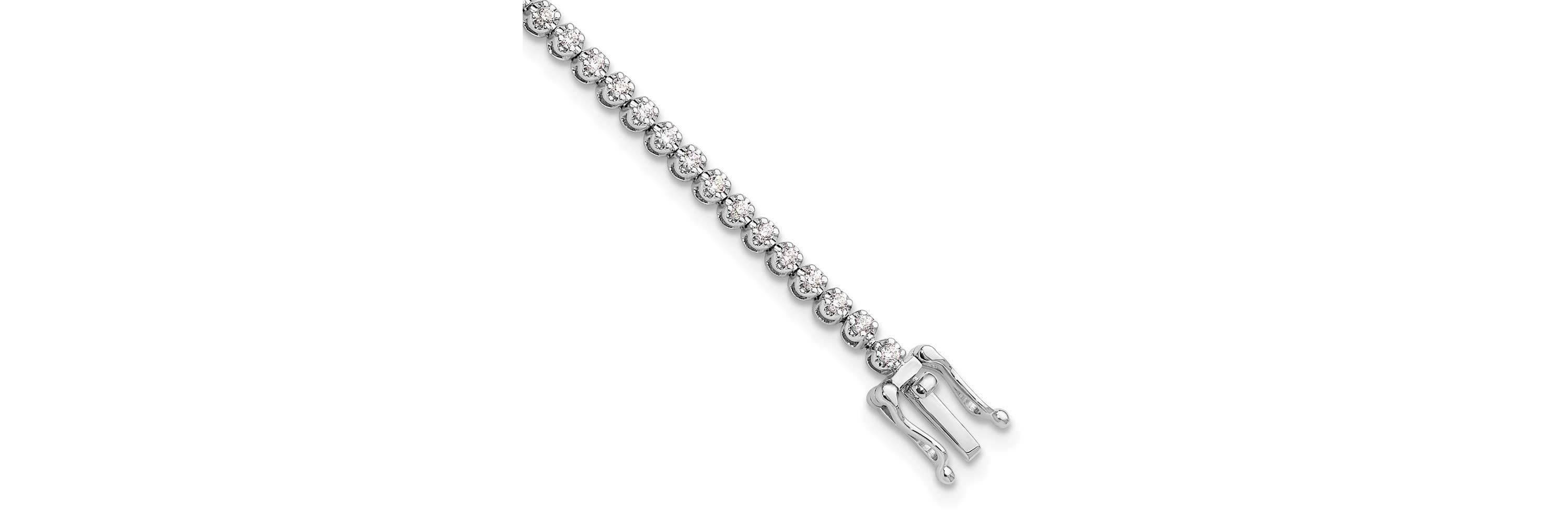 Lab Created 1.039 ct. t.w. Lab Grown Diamond Tennis Bracelet in 14K White Gold