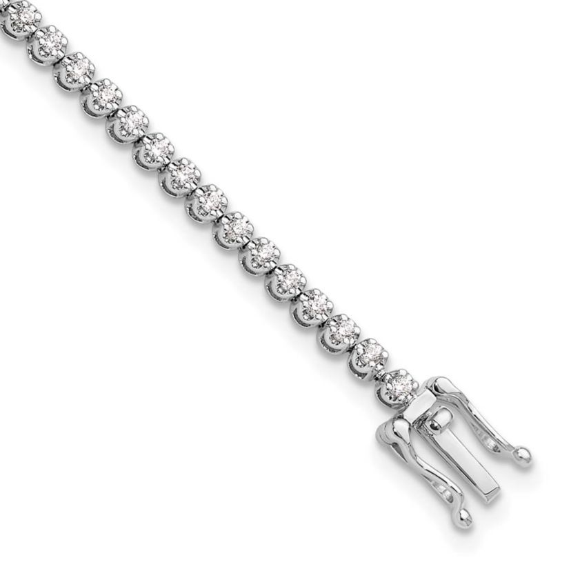 Lab Created 1.039 ct. t.w. Lab Grown Diamond Tennis Bracelet in 14K White Gold