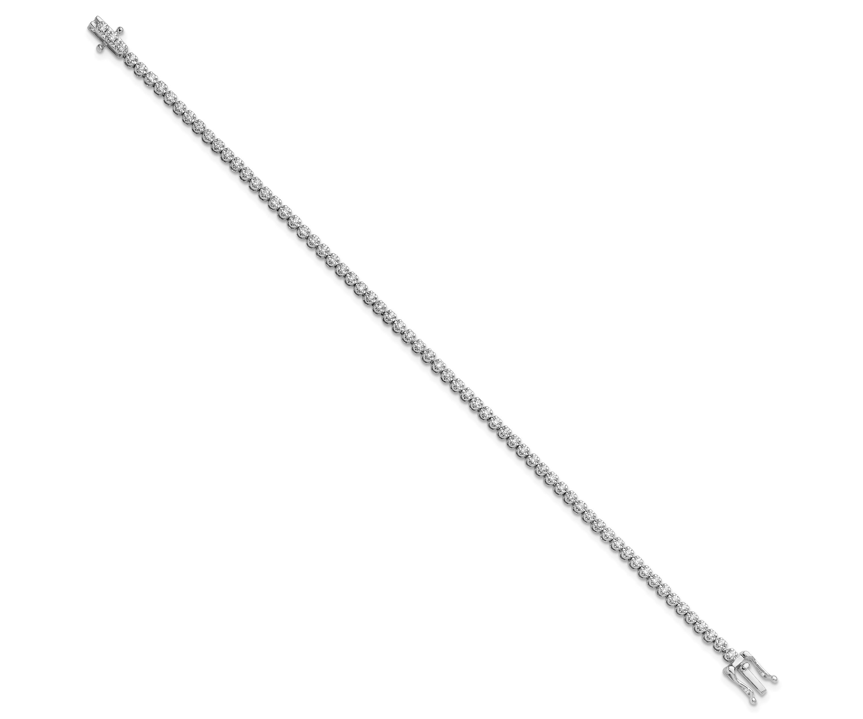 Lab Created 1.039 ct. t.w. Lab Grown Diamond Tennis Bracelet in 14K White Gold
