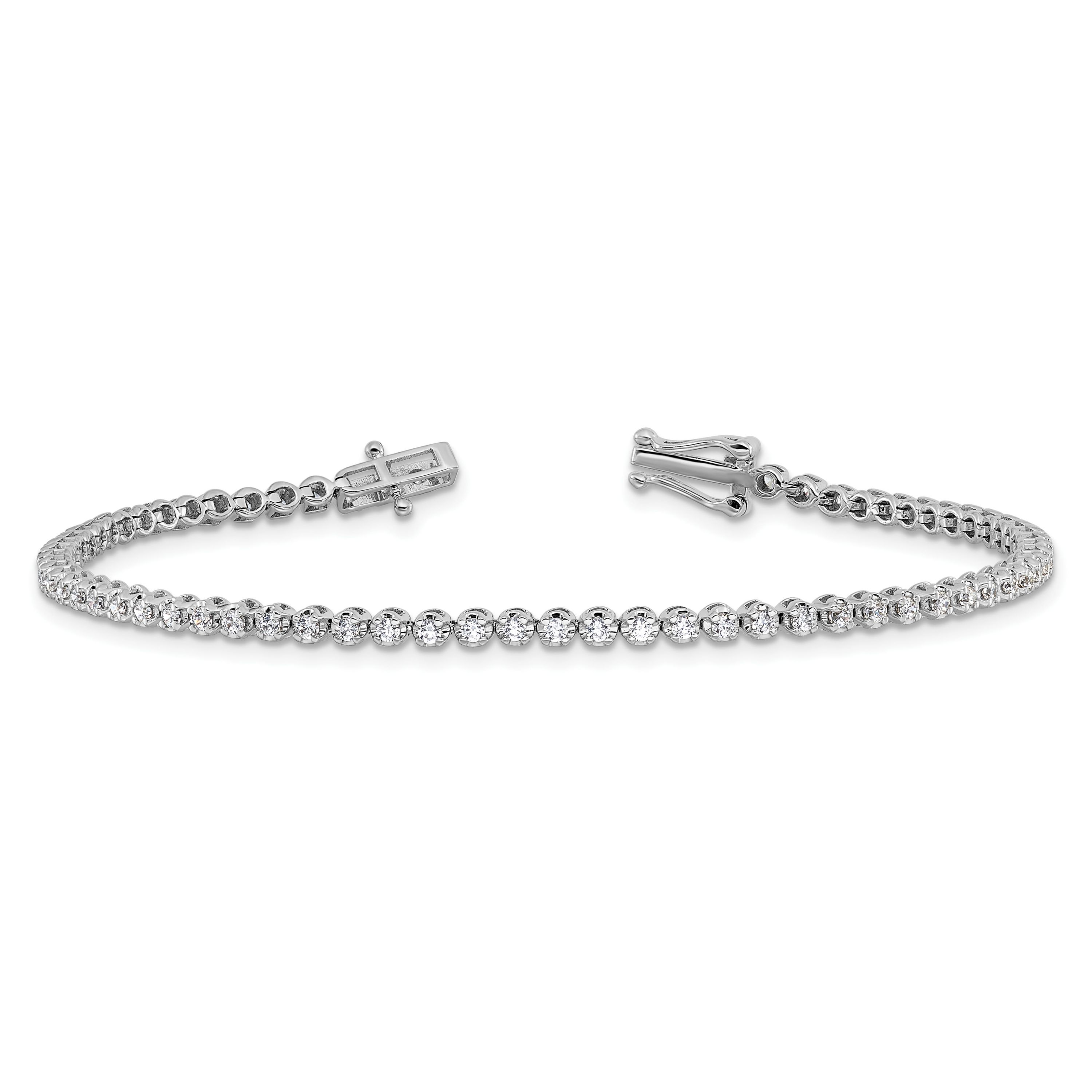 Lab Created 1.039 ct. t.w. Lab Grown Diamond Tennis Bracelet in 14K White Gold