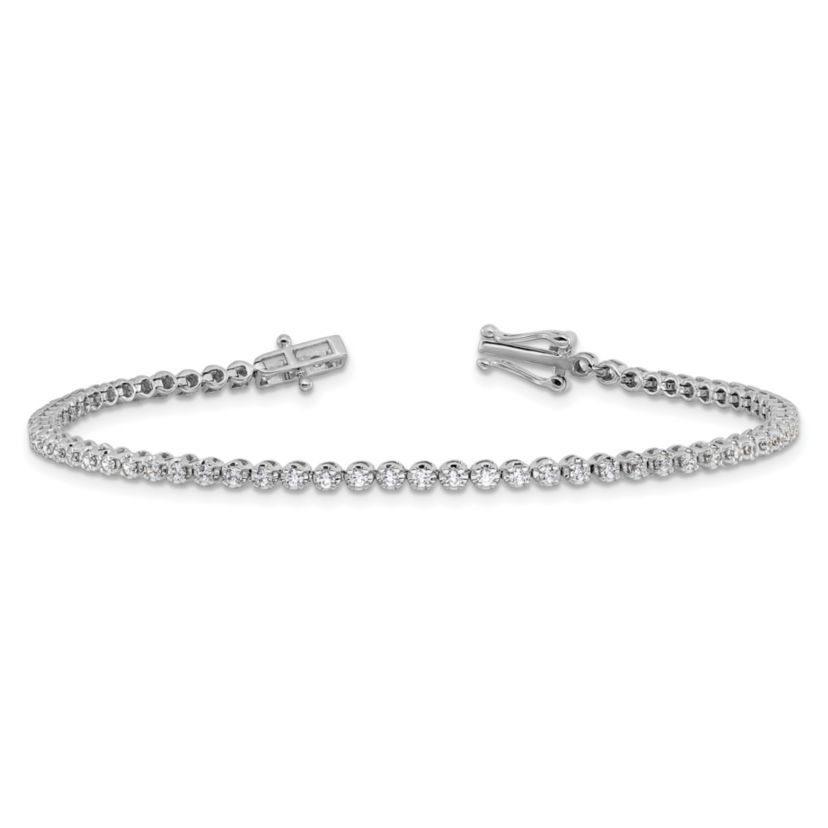 Lab Created 1.039 ct. t.w. Lab Grown Diamond Tennis Bracelet in 14K White Gold