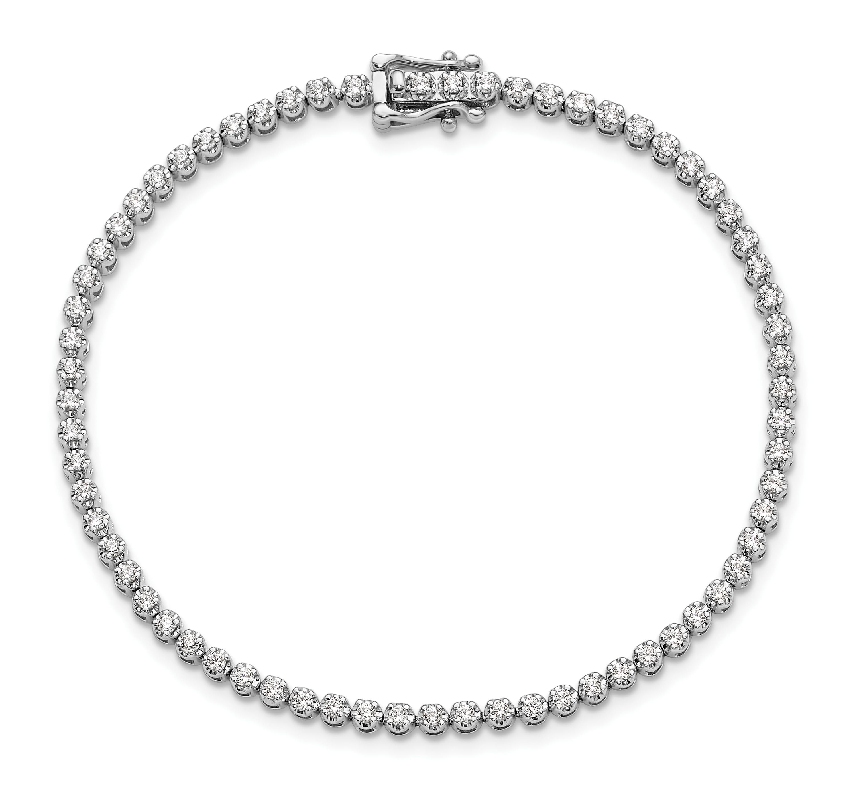 Lab Created 1.039 ct. t.w. Lab Grown Diamond Tennis Bracelet in 14K White Gold