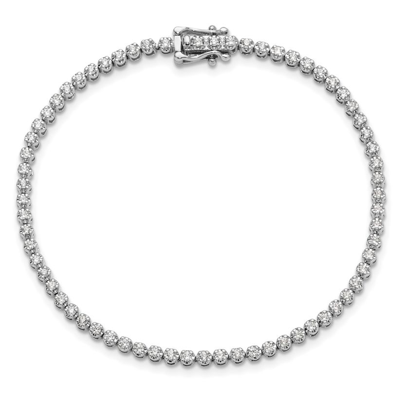 Lab Created 1.039 ct. t.w. Lab Grown Diamond Tennis Bracelet in 14K White Gold