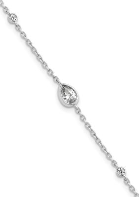 Belk & Co Lab Created 3/8 ct. t.w. Lab Grown Diamond VS+ F+ 6.5 Inch with 1 Inch Extender Bracelet in 14K White Gold