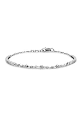 Belk & Co 1/4 ct. t.w. Diamond Bangle Bracelet in 14K White Gold -  5400058BM3724025WA