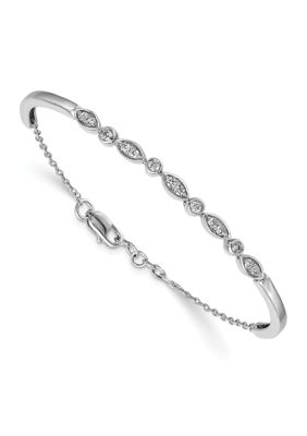 Belk & Co 1/2 ct. t.w. Diamond Bangle Bracelet in 14K White Gold -  0883957372587