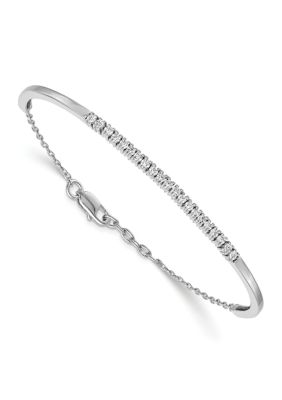 Belk & Co 3/4 ct. t.w. Diamond Bangle Bracelet in 14K White Gold