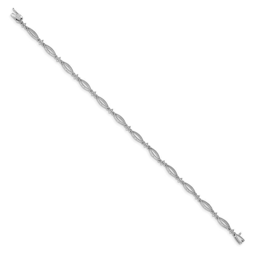 0.052 ct. t.w. Diamond Bracelet in 14K White Gold