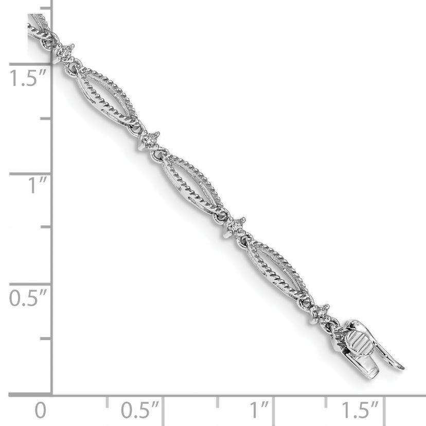 0.052 ct. t.w. Diamond Bracelet in 14K White Gold