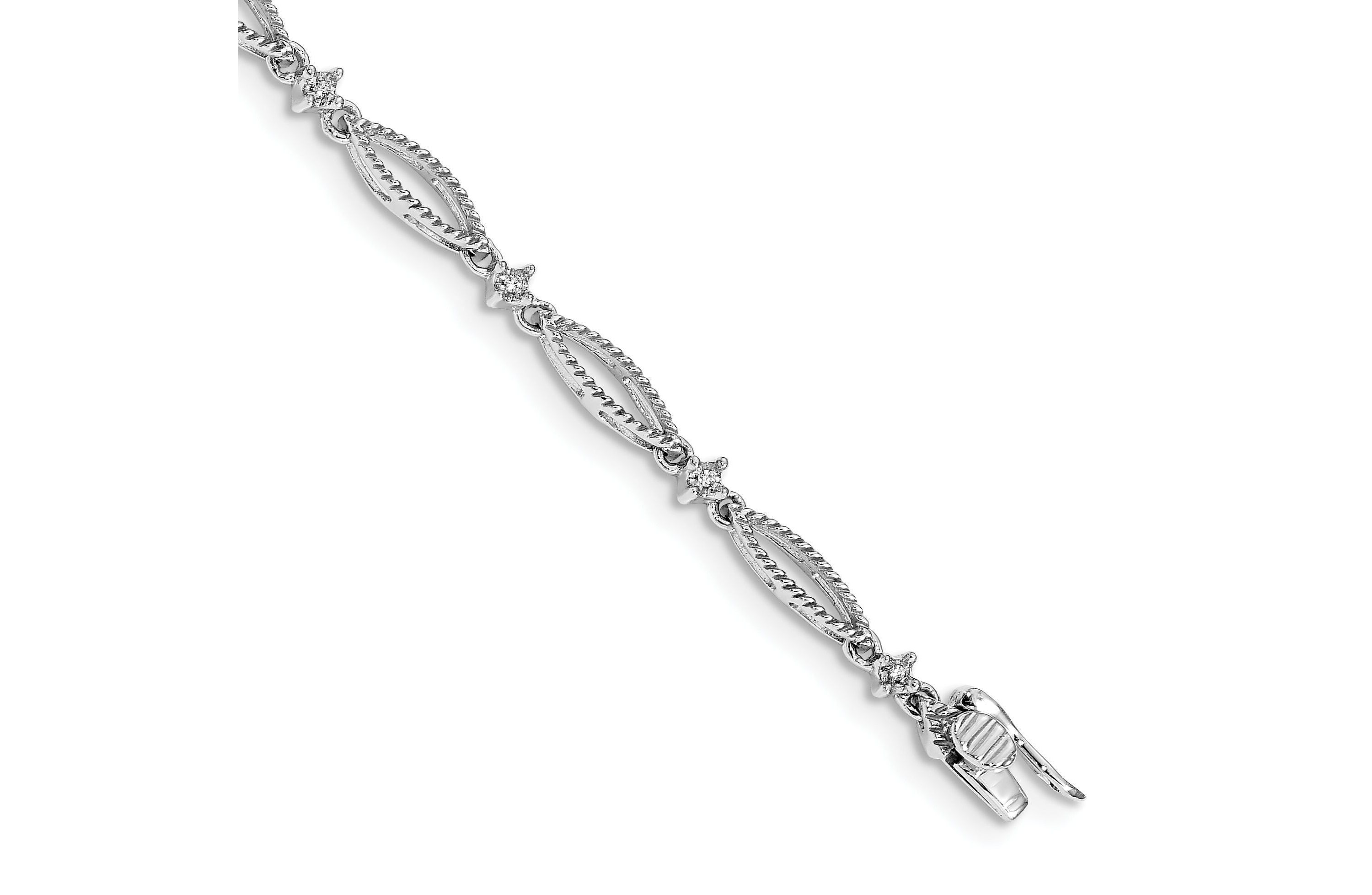 0.052 ct. t.w. Diamond Bracelet in 14K White Gold