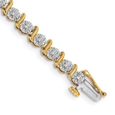 Belk & Co 3/8 ct. t.w. Diamond Bracelet in 14K Yellow and White Gold