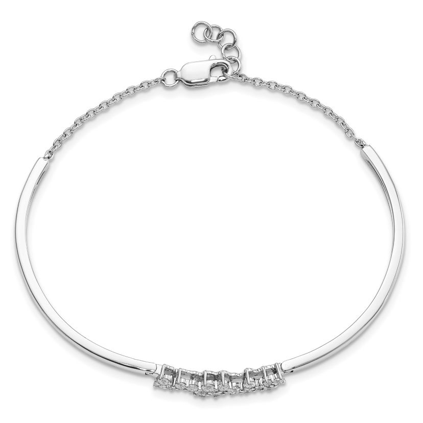 1/2 ct. t.w. Diamond Bangle Bracelet in 14K White Gold