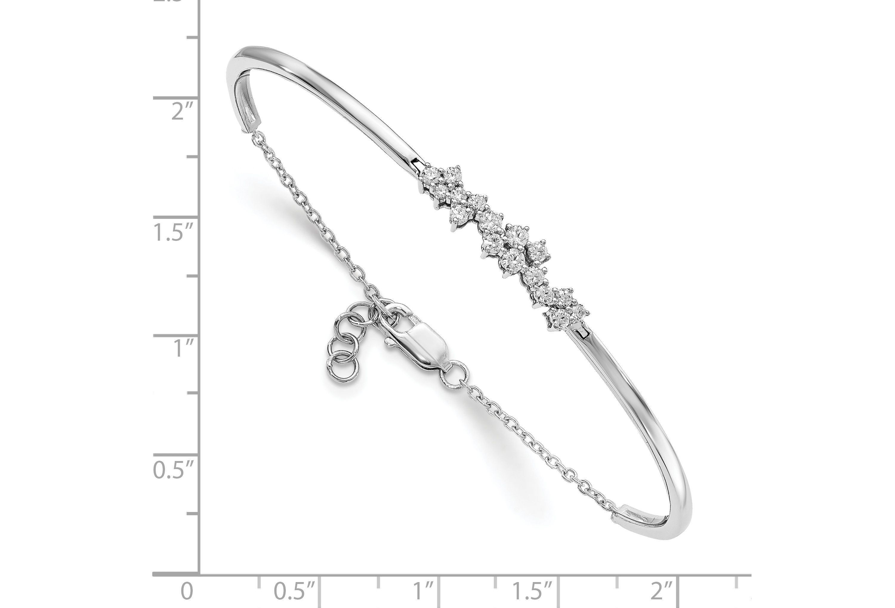 1/2 ct. t.w. Diamond Bangle Bracelet in 14K White Gold