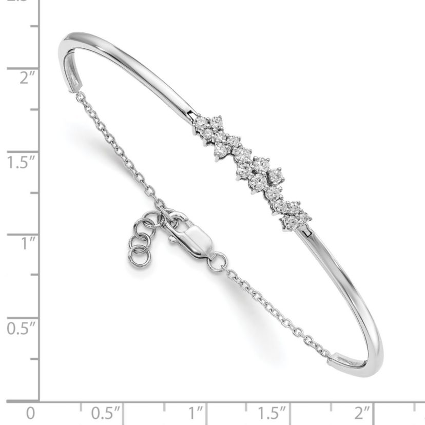 1/2 ct. t.w. Diamond Bangle Bracelet in 14K White Gold