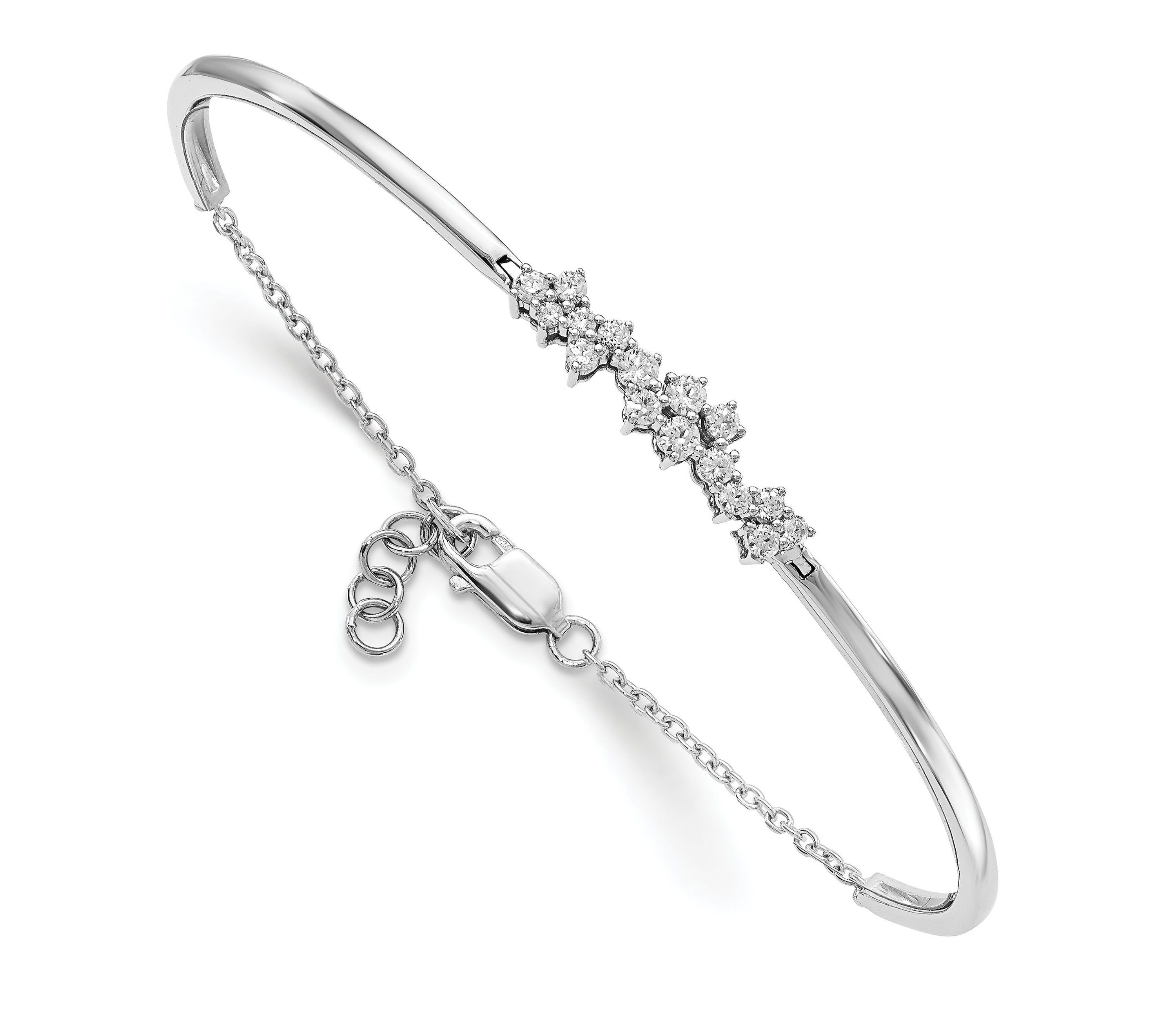 1/2 ct. t.w. Diamond Bangle Bracelet in 14K White Gold