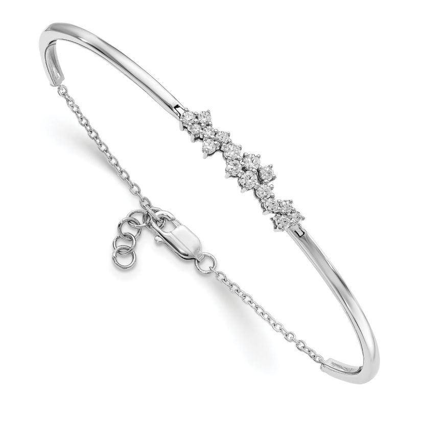 1/2 ct. t.w. Diamond Bangle Bracelet in 14K White Gold