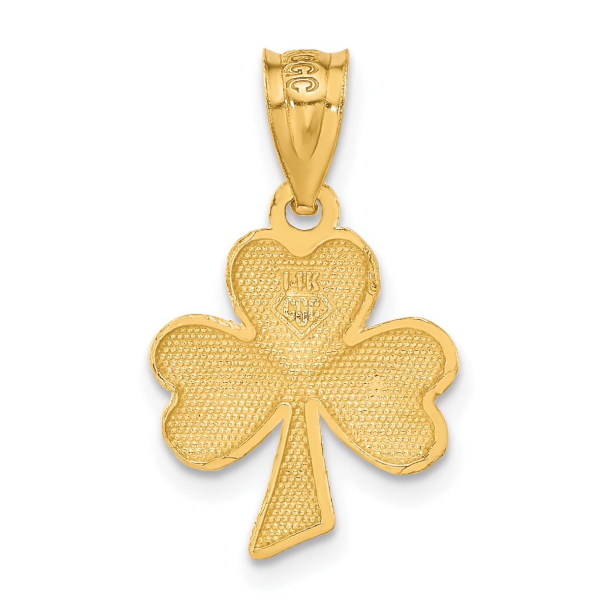 14K Yellow Gold Shamrock Charm
