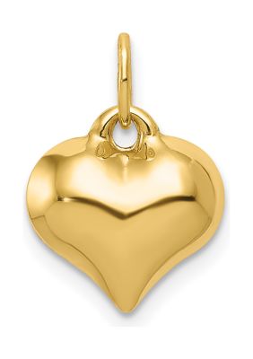 Belk & Co 14K Yellow Gold Polished 3D Puffed Heart Pendant