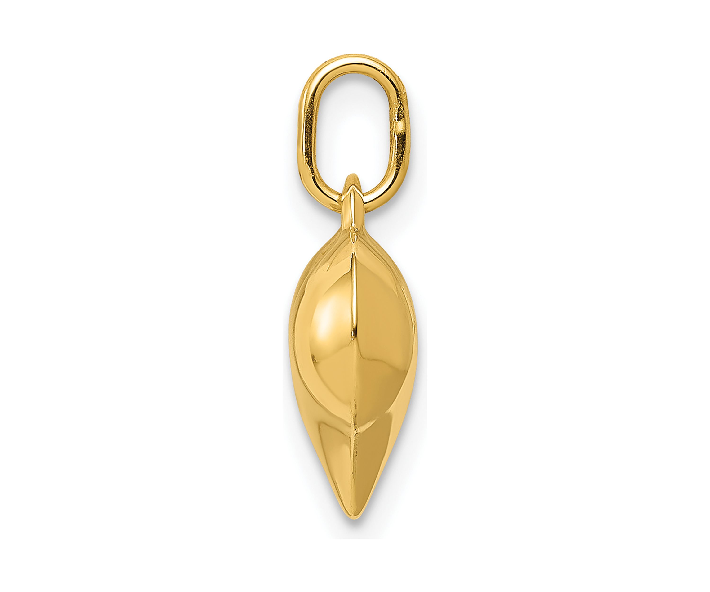 14K Yellow Gold Polished 3-D Puffed Heart Pendant